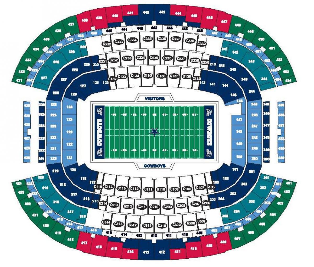 Cowboys stadium газрын зураг