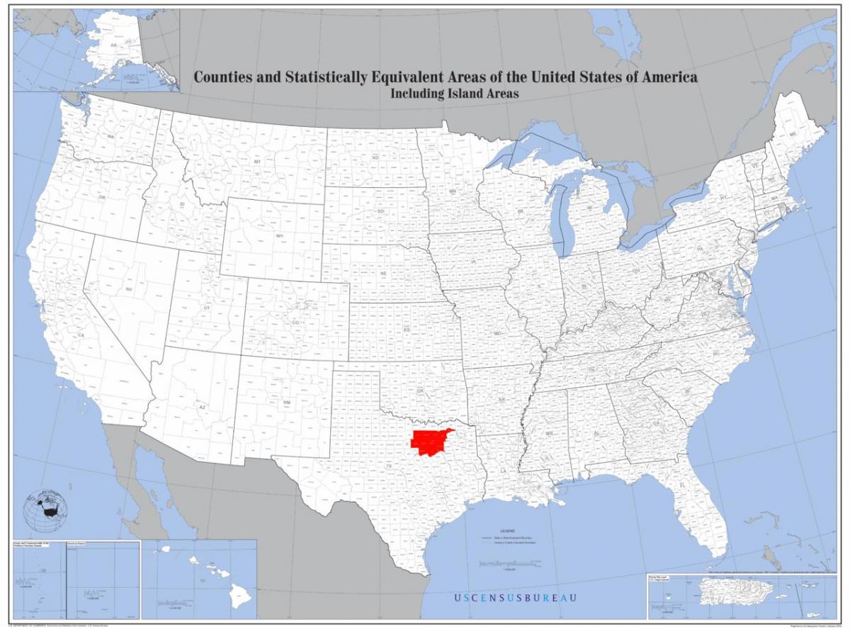 Даллас газрын зураг дээр ану-ын