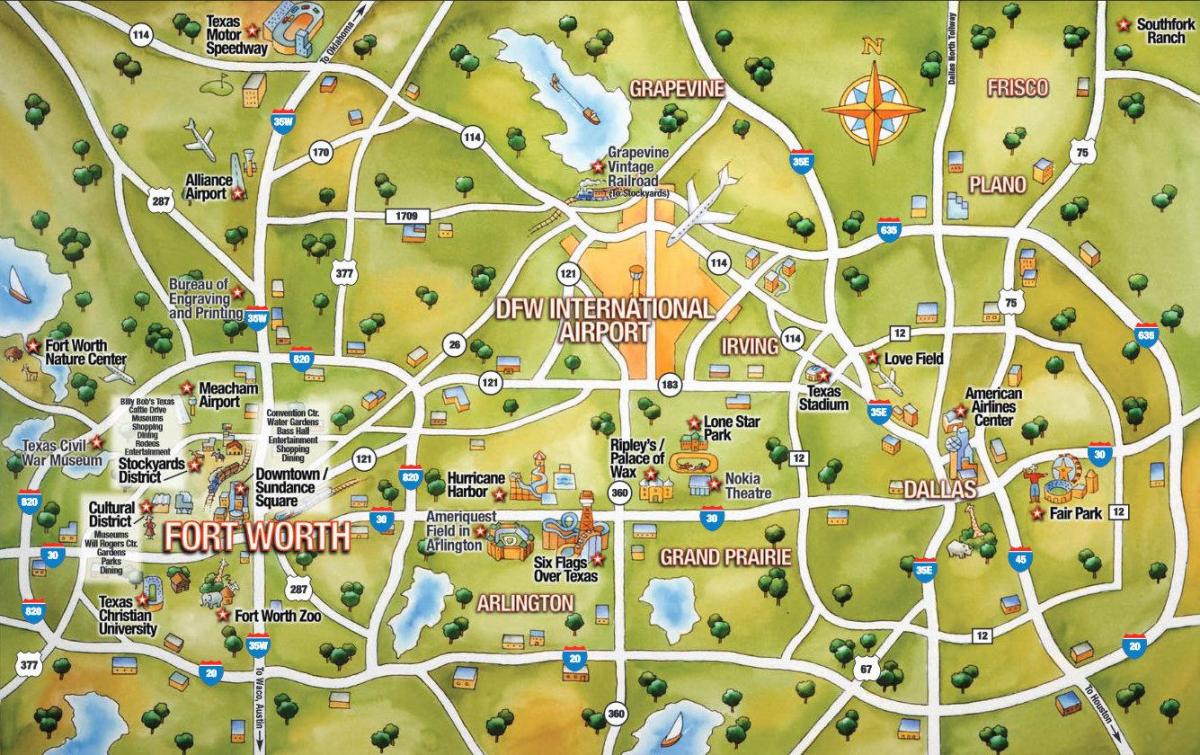 DFW хотын газрын зураг