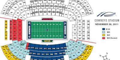 Даллас Cowboys цэнгэлдэх хүрээлэн суудал зураг