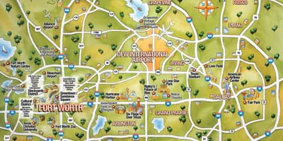 DFW хотын газрын зураг