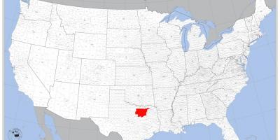 Даллас газрын зураг дээр ану-ын